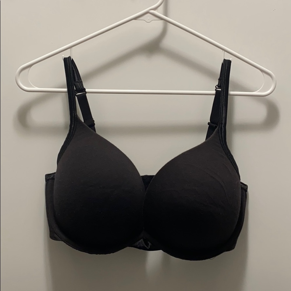 Plunge push up bra in cotton and spandex. 36DDD